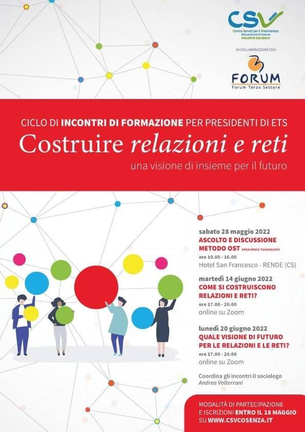  Partecipazione di Gocce nel Deserto al primo degli incontri del ciclo dedicato alla formazione per gli ETS organizzato dal CSV Cosenza - Volontà Solidale - gocce nel deserto