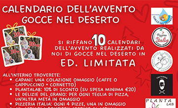 Presentazione Progetto “Calendario dell’Avvento made by Gocce nel Deserto and Friends” in collaborazione con le attività del territorio e i soci di Gocce nel Deserto