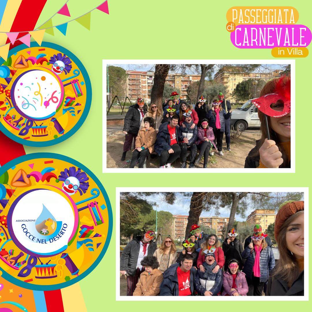 “Passeggiata in Villa” per Carnevale - gocce nel deserto